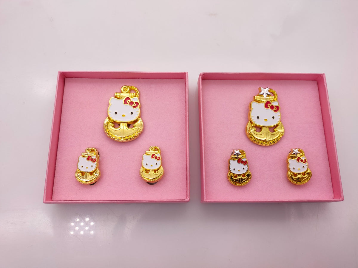 Hello Kitty Themed CPO Anchors | Collar Devices + Cover Pins Set | ALL CPO Ranks
