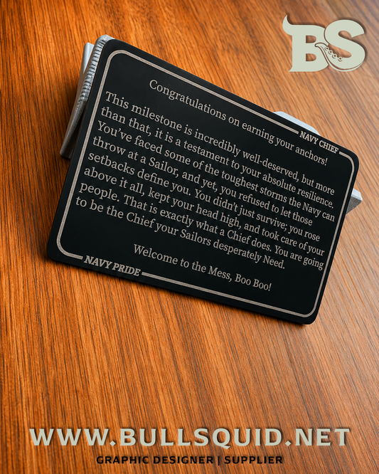 Personalized Card | Stainless Steel - Laser Engraved