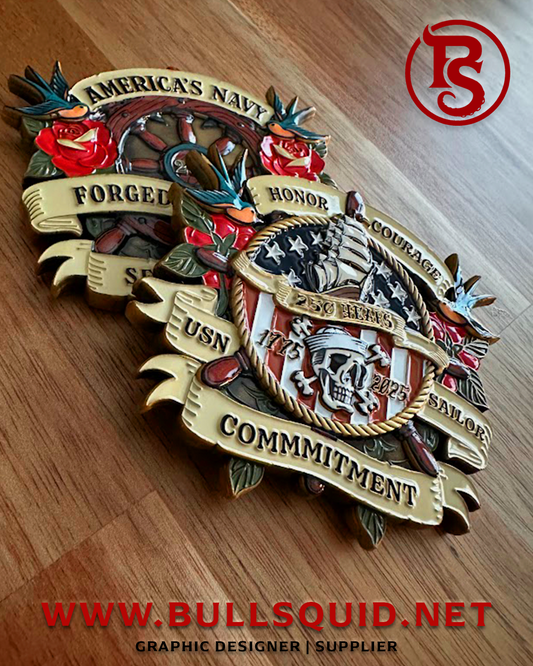 ERROR | USN 250th Anniversary (Helm) | Challenge Coin | Navy Edition