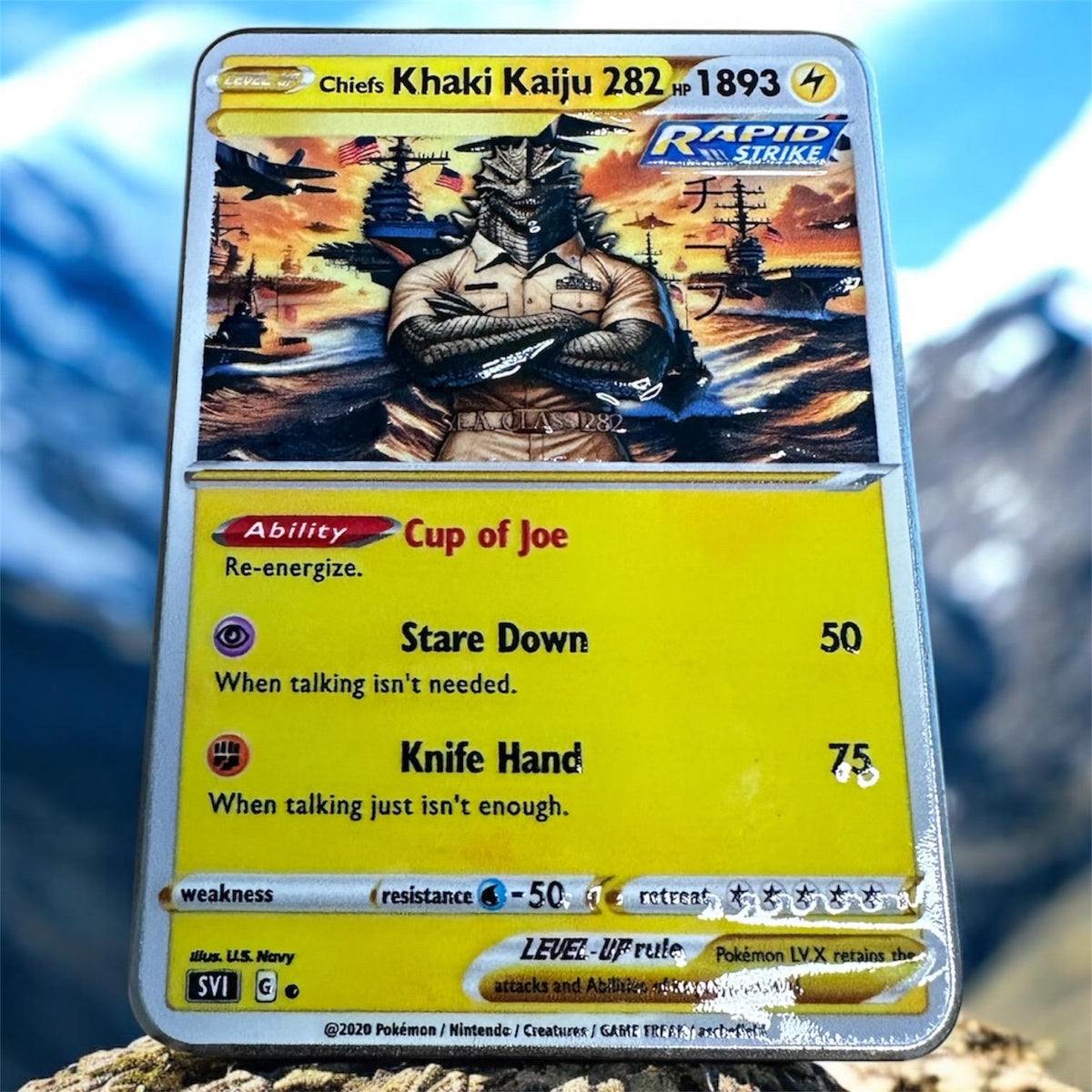 US Navy Chief "Khaki Kaiju" Coin | Challenge Coin | Navy Edition