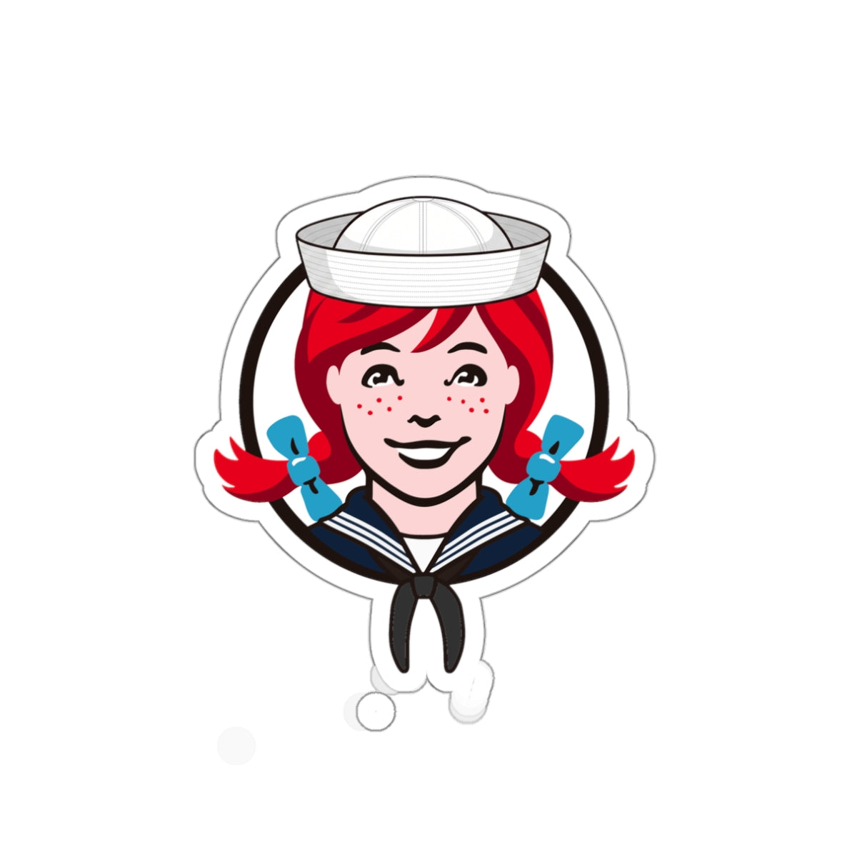 Boat Boo Sailor Girl | Circle | Sticker - Vinyl Decal