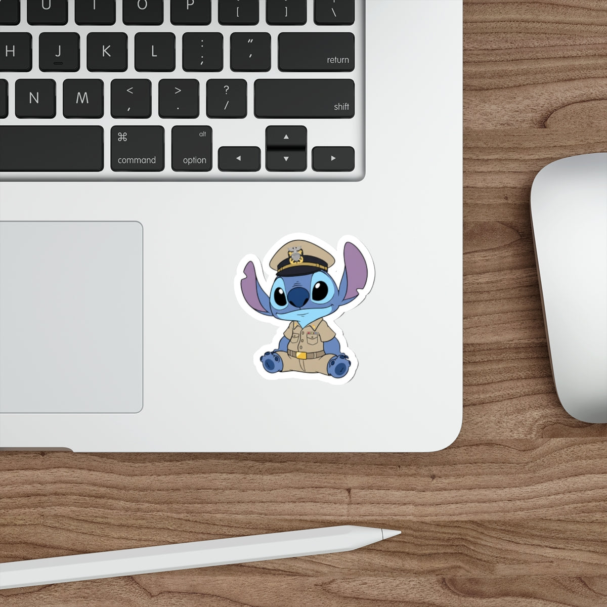 Cute Cartoon Divo Ensign | Die-Cut Sticker  Navy Uniform Laptop Decal