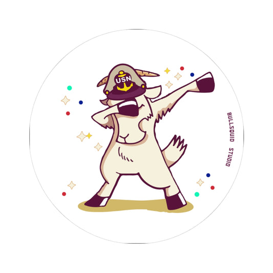 US Navy Chief Dabbing Goat — Sticker  Kiss-Cut Decal