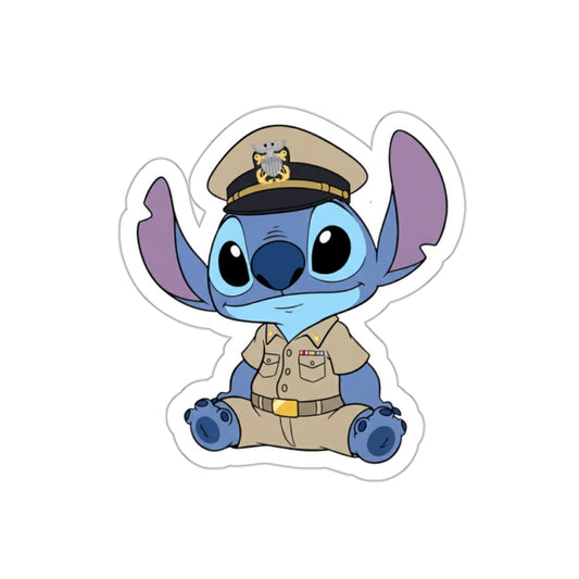 Cute Cartoon Divo Ensign | Die-Cut Sticker  Navy Uniform Laptop Decal