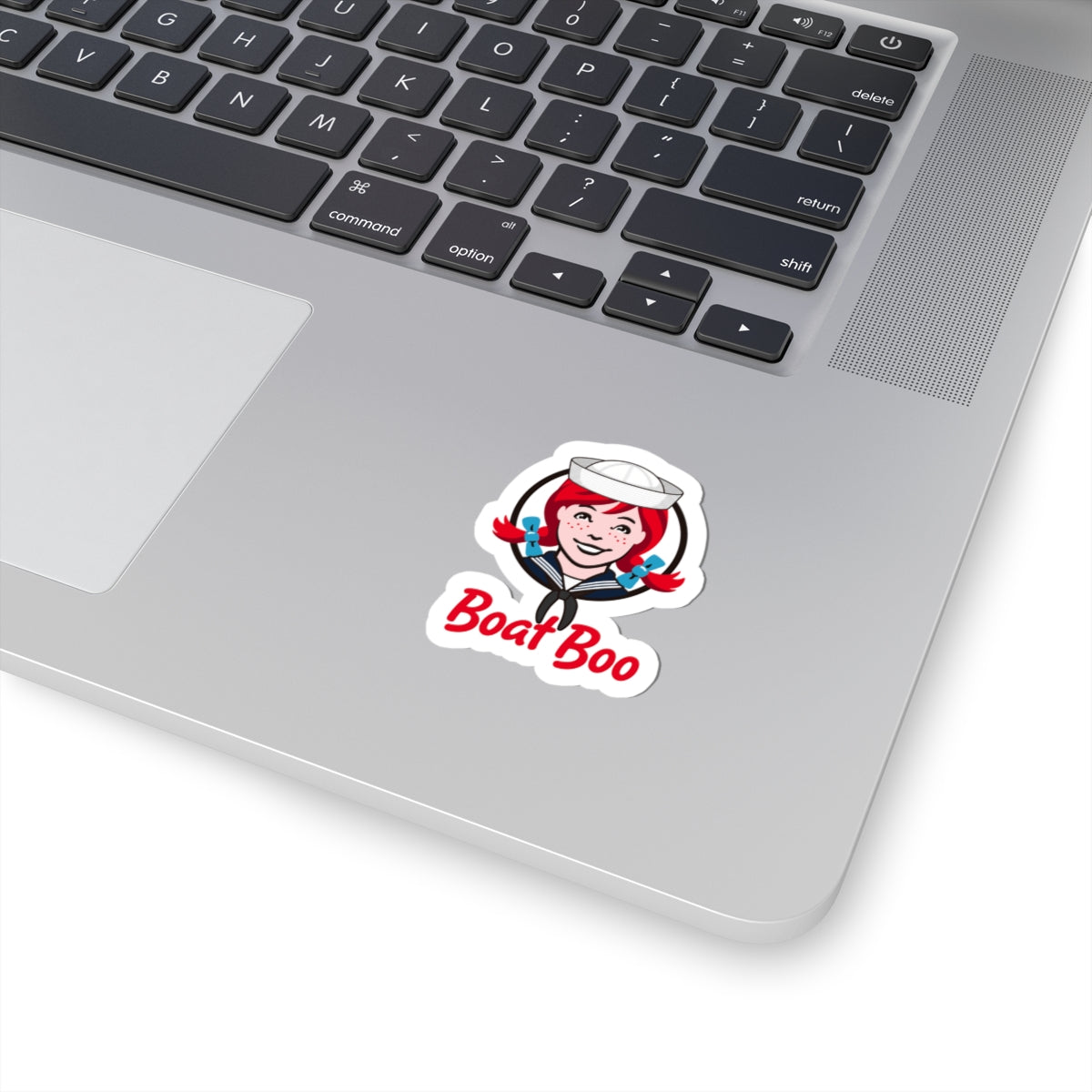 Boat Boo Sticker — Retro Sailor Girl Kiss-Cut Sticker