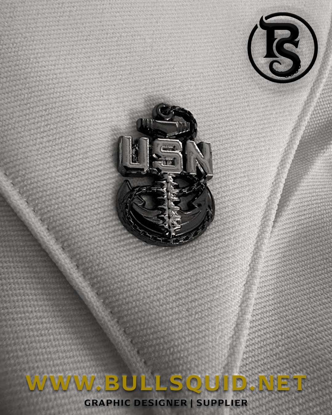 Navy Chief "Backbone" Anchor Collar Devices and Cover Pins Set (CPO/SCPO/MCPO)