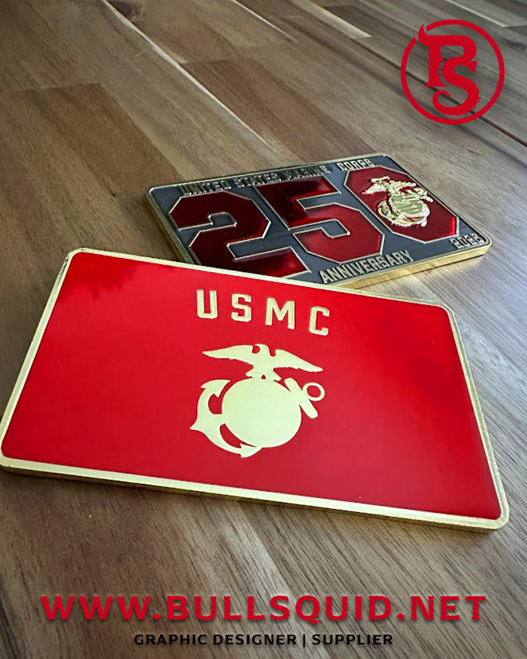 USMC 250th Anniversary | Boot Camp Flag Coin (+ Card)