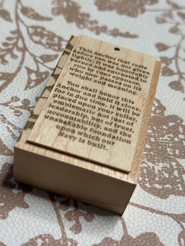 U.S. Navy Chief Petty Officer Anchors Keepsake Box