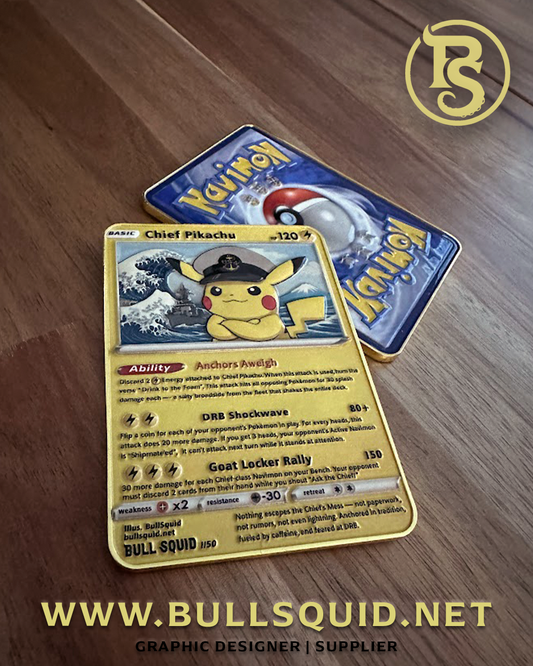 Limited Edition Navimon “Chief Pika” Card – 1 of 50 – Exclusive Navy Series