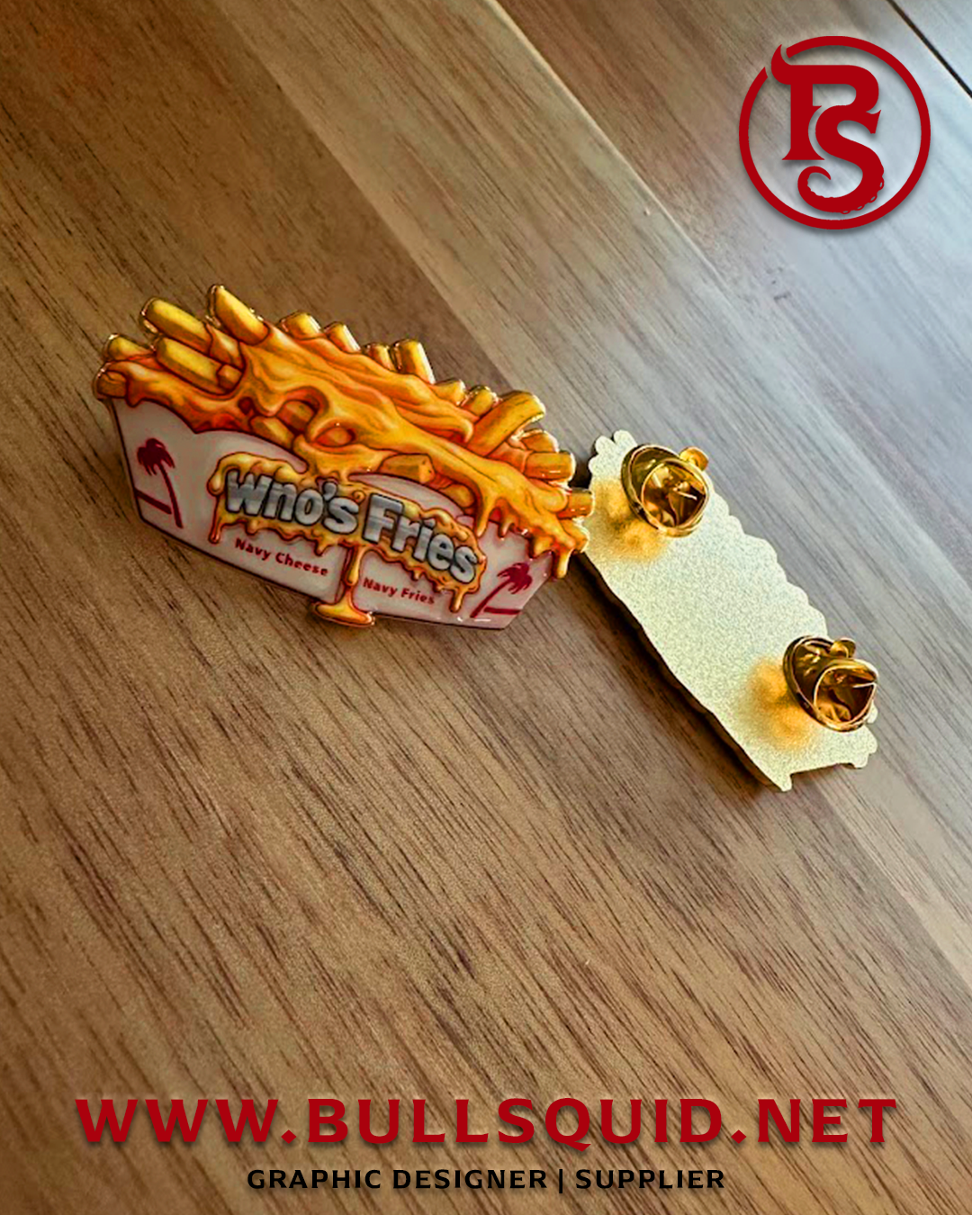 Navy Cheese Fries Chief Pin set | Unique US Navy Chief Collectible Gift