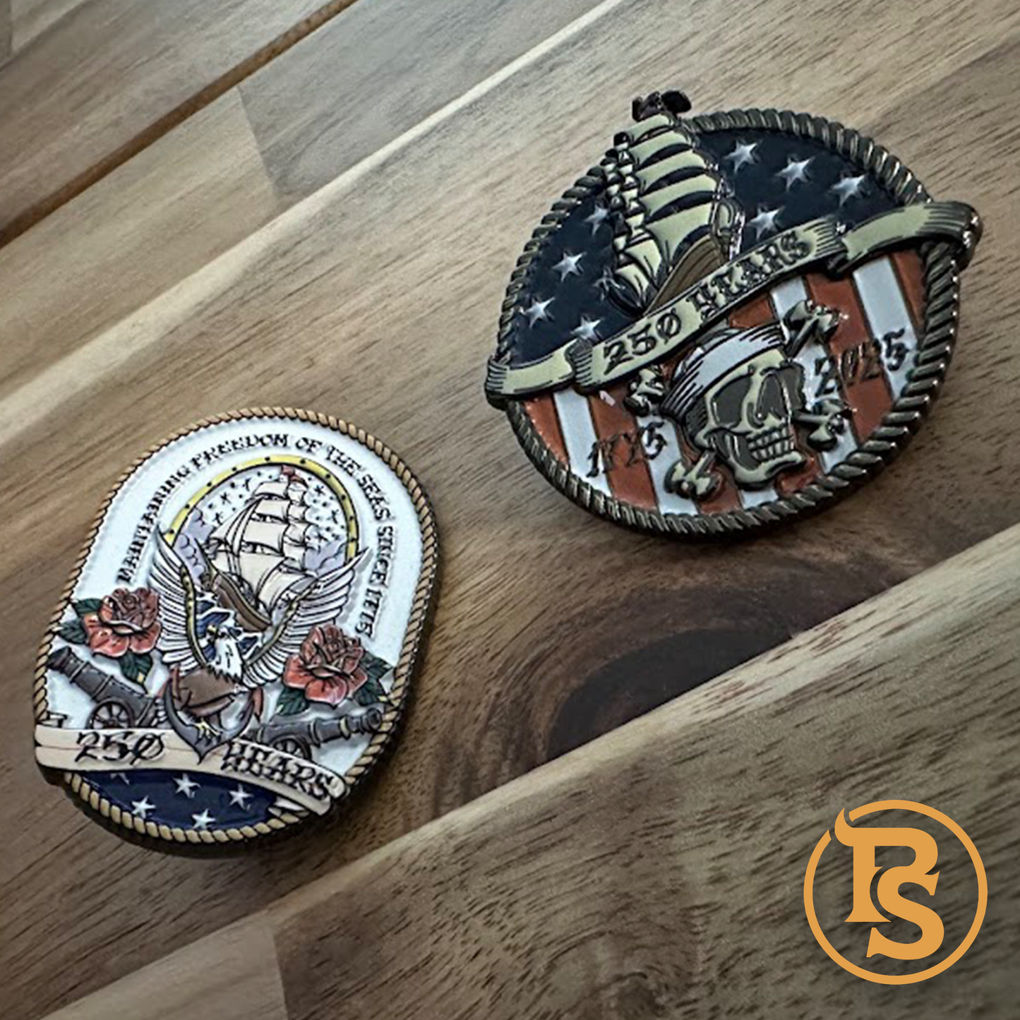 US Navy 250th Anniversary Enamel Pin Set