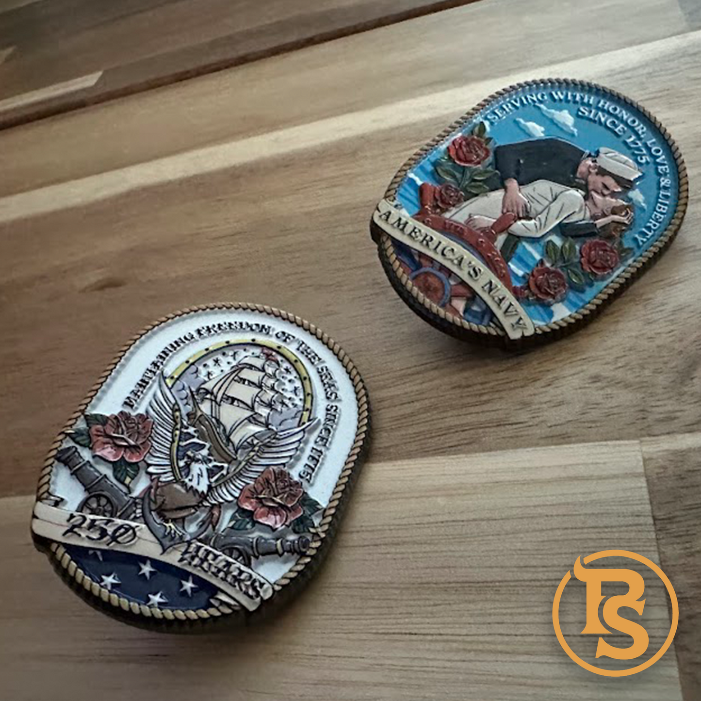 US Navy 250th Anniversary Enamel Pin Set