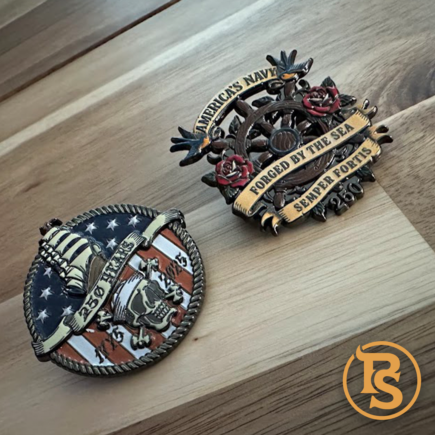 US Navy 250th Anniversary Enamel Pin Set