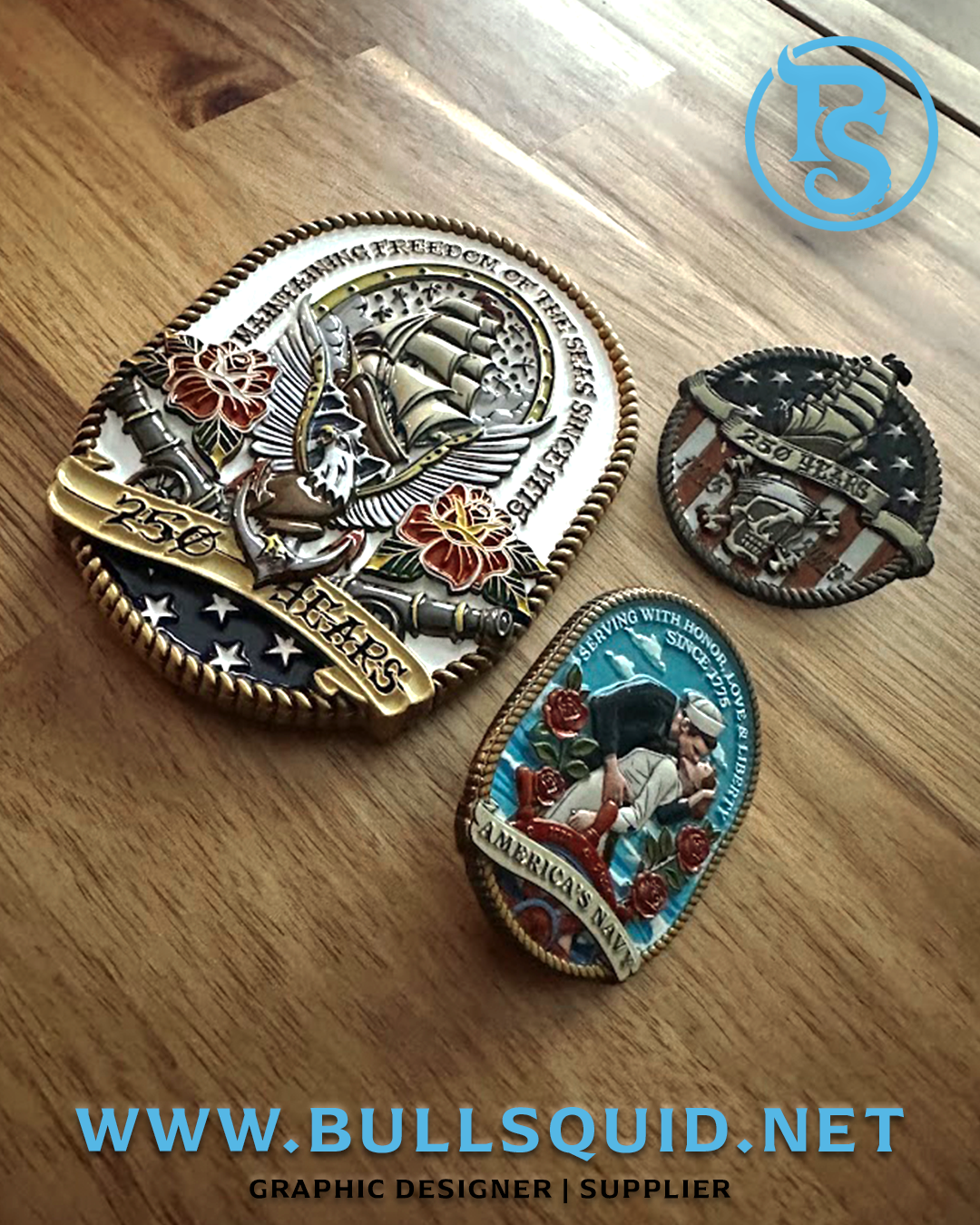US Navy 250th Anniversary Challenge Coin (Crest)
