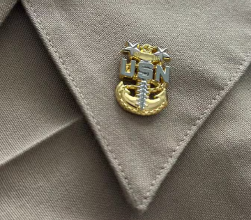 Navy Chief "Backbone" Anchor Collar Devices and Cover Pins Set (CPO/SCPO/MCPO)