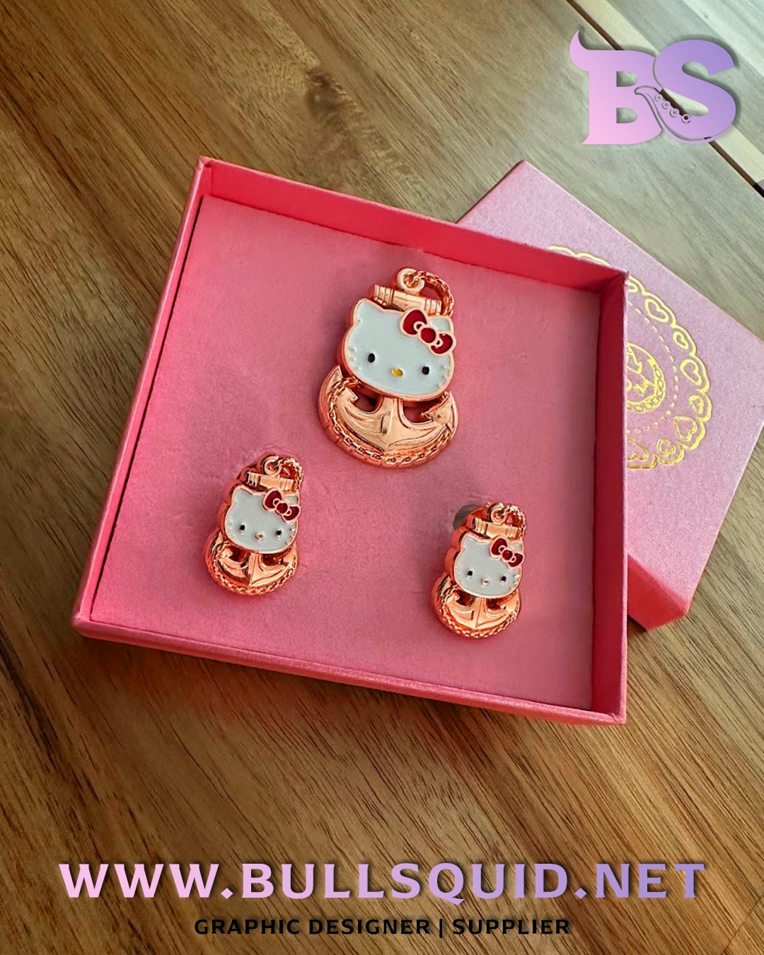Hello Kitty Themed CPO Anchors | Collar Devices + Cover Pins Set | ALL CPO Ranks