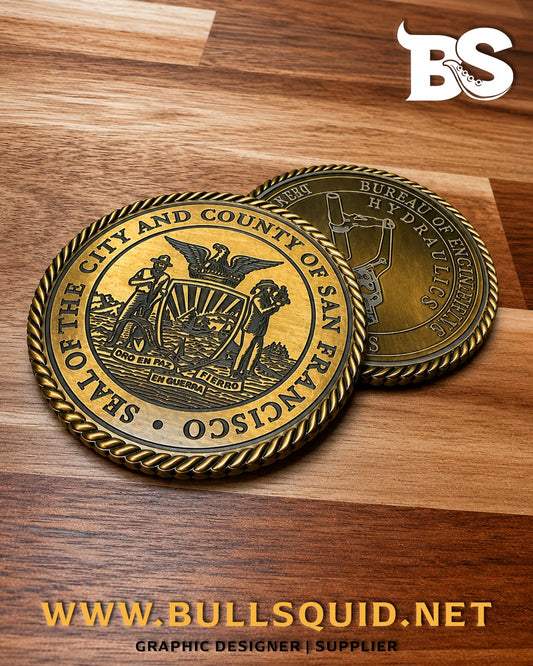 Personalized 3" Challenge Coin | UV Print - Laser Engraved | Blank