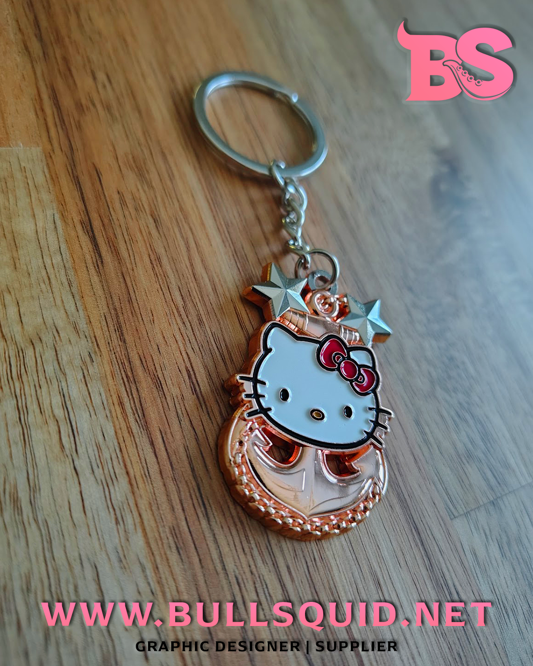 US Navy Keychain | Rose Gold Chief Anchor Key Ring | Navy Collectible